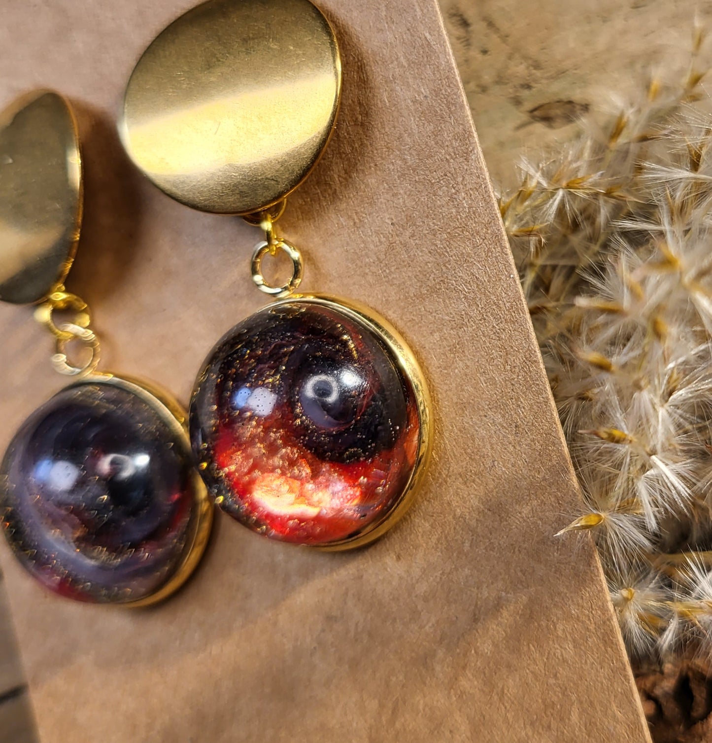 Hängende Ohrringe rund